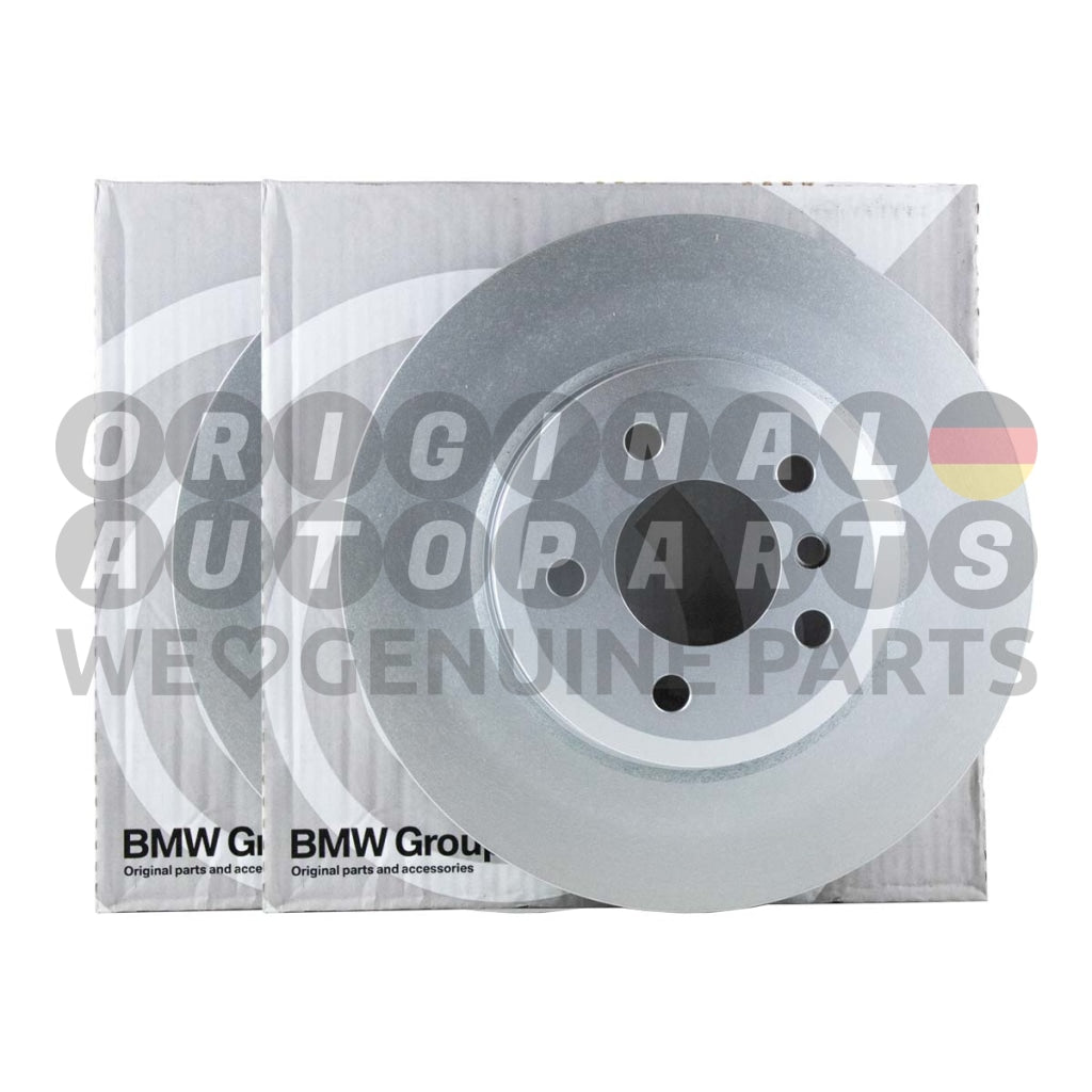 Genuine BMW Brake Discs Rotors Set front left+right X3 E83 325x25mm 34113400151